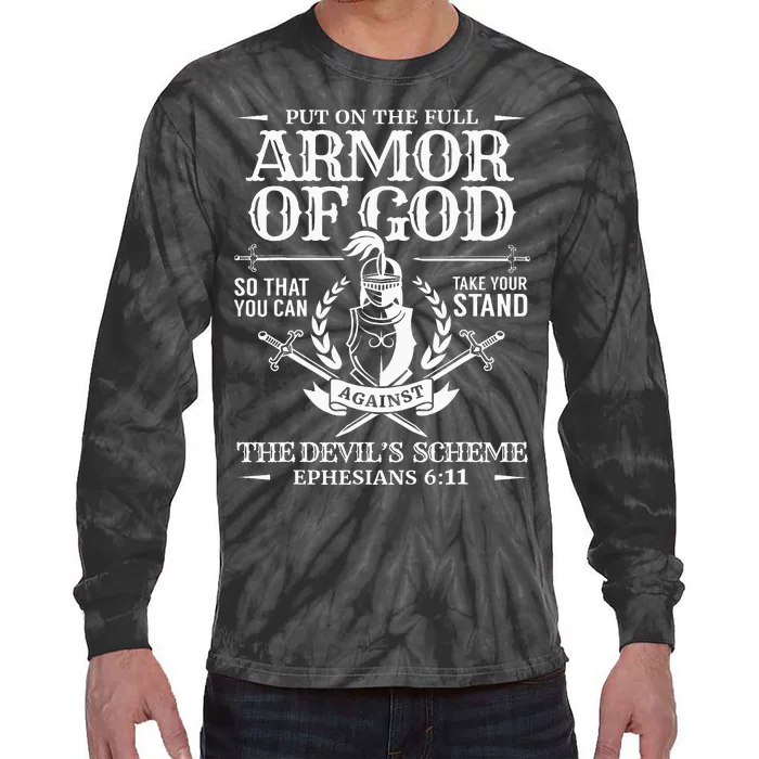 Armor Of God Christian Bible Verse Religious Tie-Dye Long Sleeve Shirt