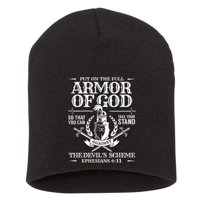 Armor Of God Christian Bible Verse Religious Short Acrylic Beanie