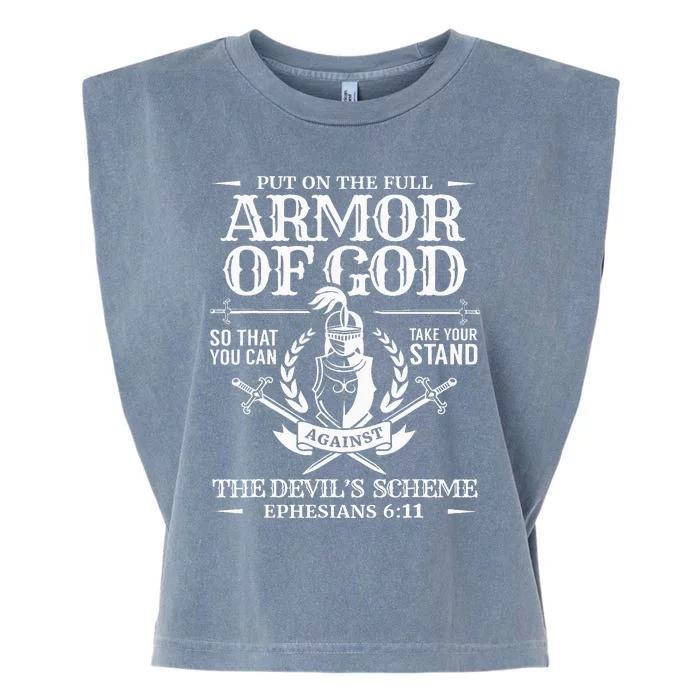 Armor Of God Christian Bible Verse Religious Garment-Dyed Women's Muscle Tee