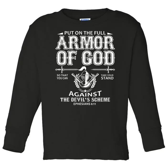 Armor Of God Christianity Toddler Long Sleeve Shirt