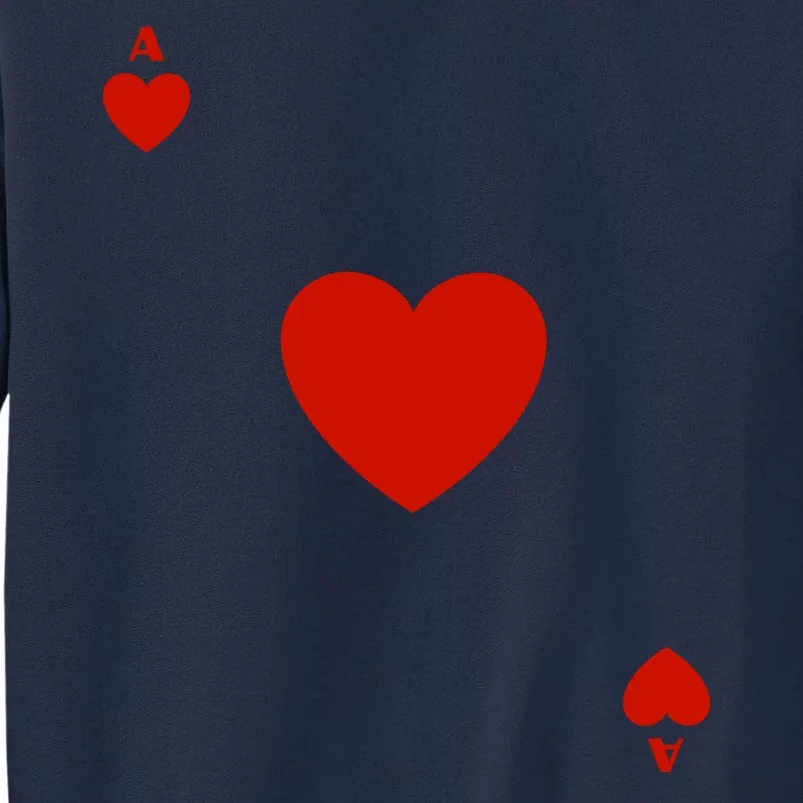 Ace Of Hearts Halloween Team Costume Funny Poker Cards Funny Halloween Group Par Tall Sweatshirt