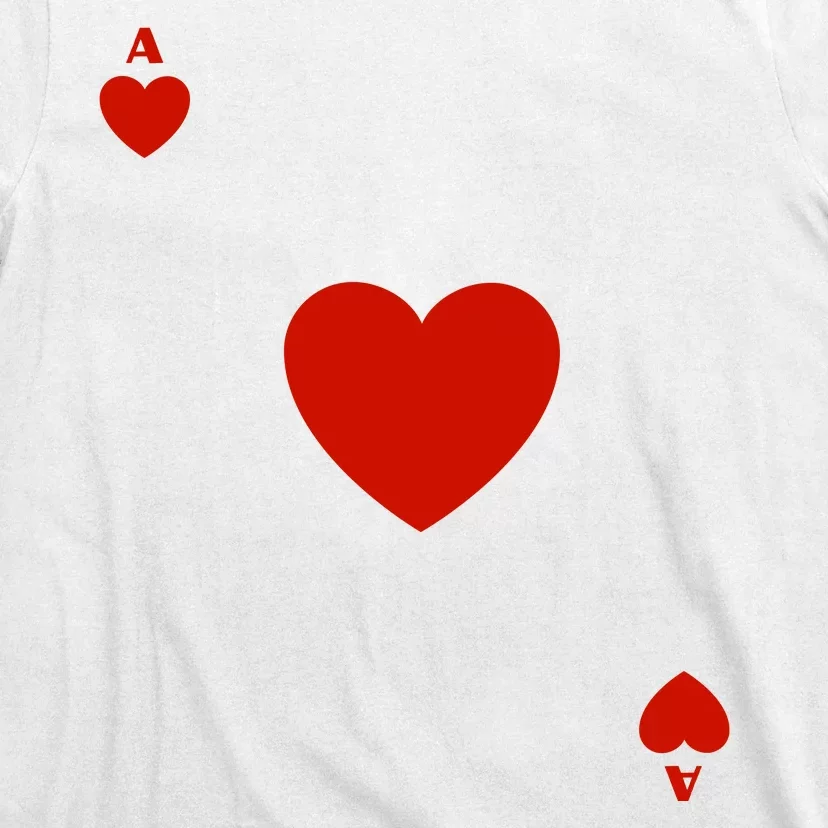 Ace Of Hearts Halloween Team Costume Funny Poker Cards Funny Halloween Group Par T-Shirt