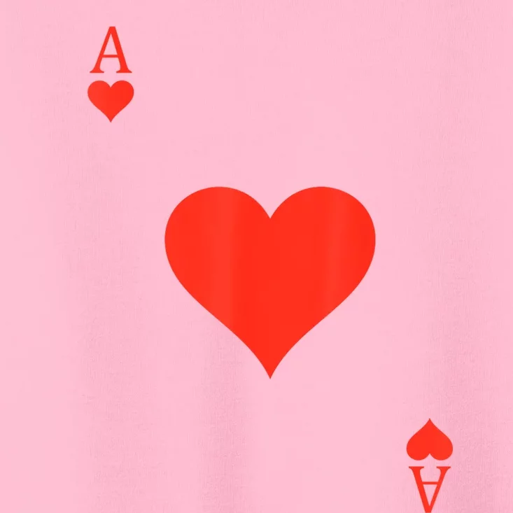 Ace Of Hearts Costume Deck Of Cards Playing Card Halloween Toddler T-Shirt