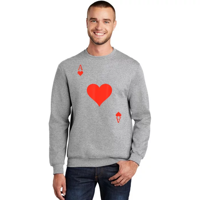 Ace Of Hearts Costume Deck Of Cards Playing Card Halloween Sweatshirt