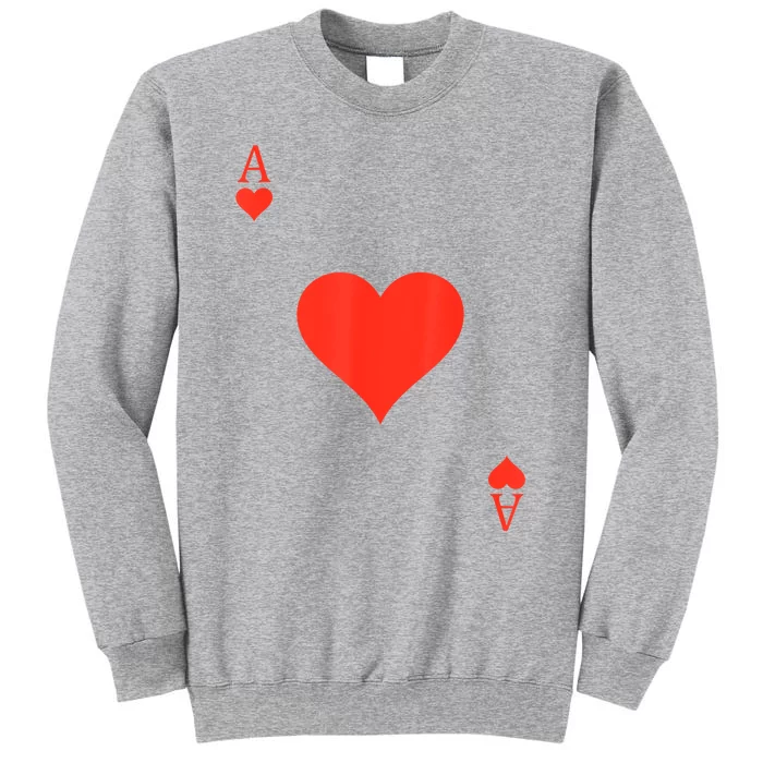 Ace Of Hearts Costume Deck Of Cards Playing Card Halloween Sweatshirt