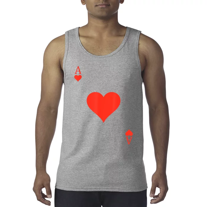 Ace Of Hearts Costume Deck Of Cards Playing Card Halloween Tank Top