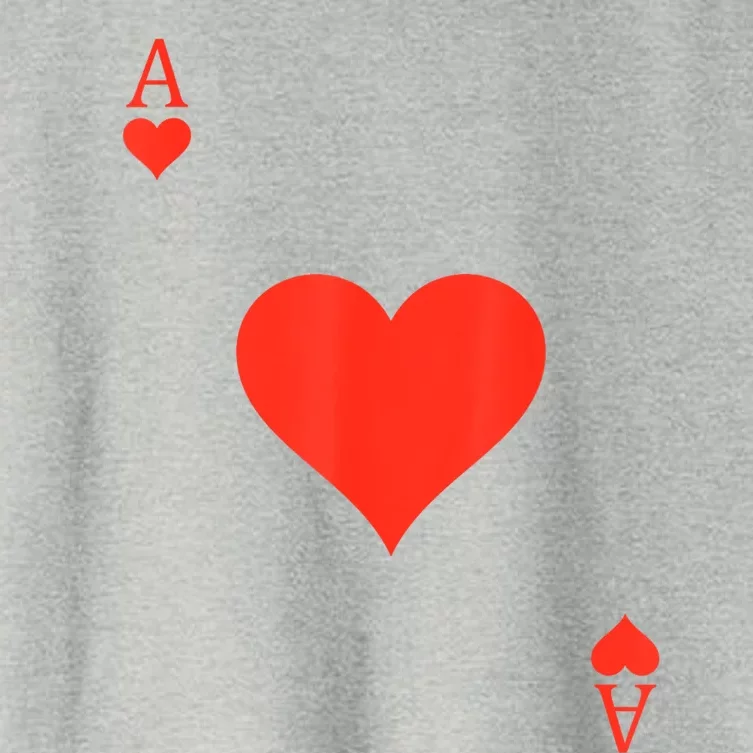 Ace Of Hearts Costume Deck Of Cards Playing Card Halloween Women's Crop Top Tee