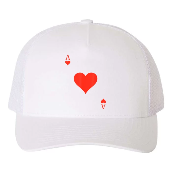 Ace Of Hearts Costume Deck Of Cards Playing Card Halloween Yupoong Adult 5-Panel Trucker Hat