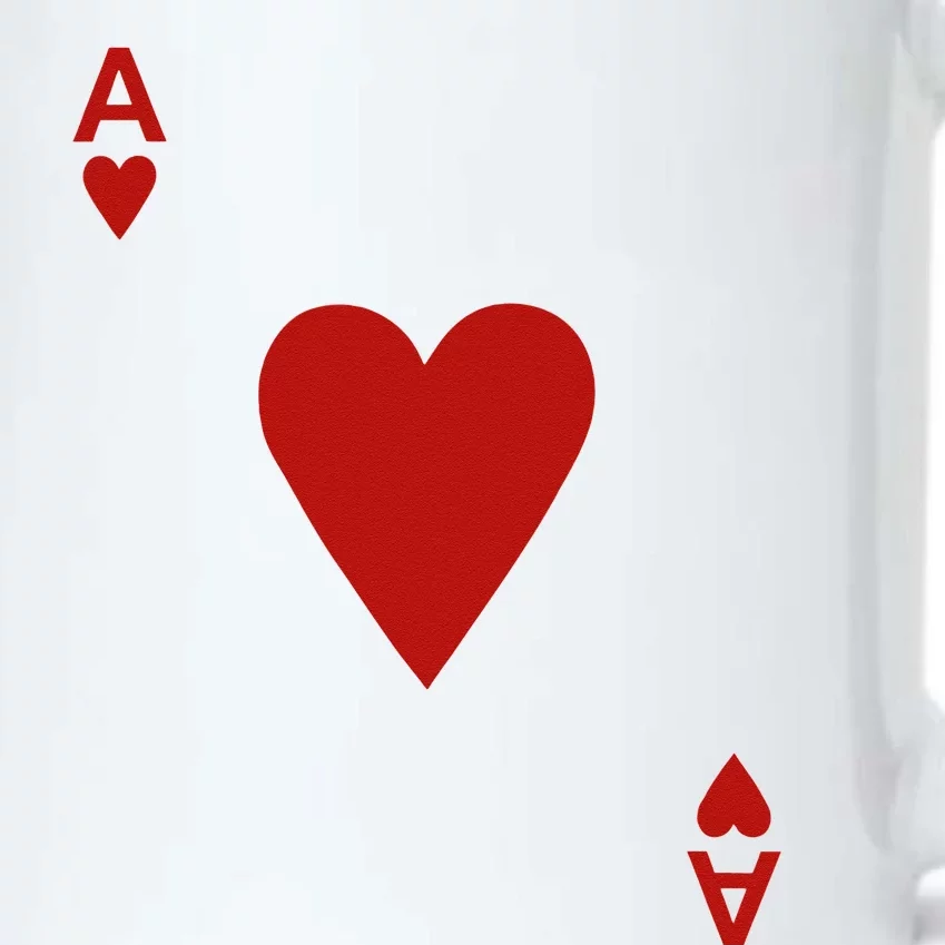 Ace Of Hearts Blackjack Cards Poker 21 Black Color Changing Mug