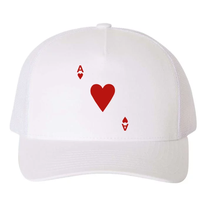 Ace Of Hearts Blackjack Cards Poker 21 Yupoong Adult 5-Panel Trucker Hat