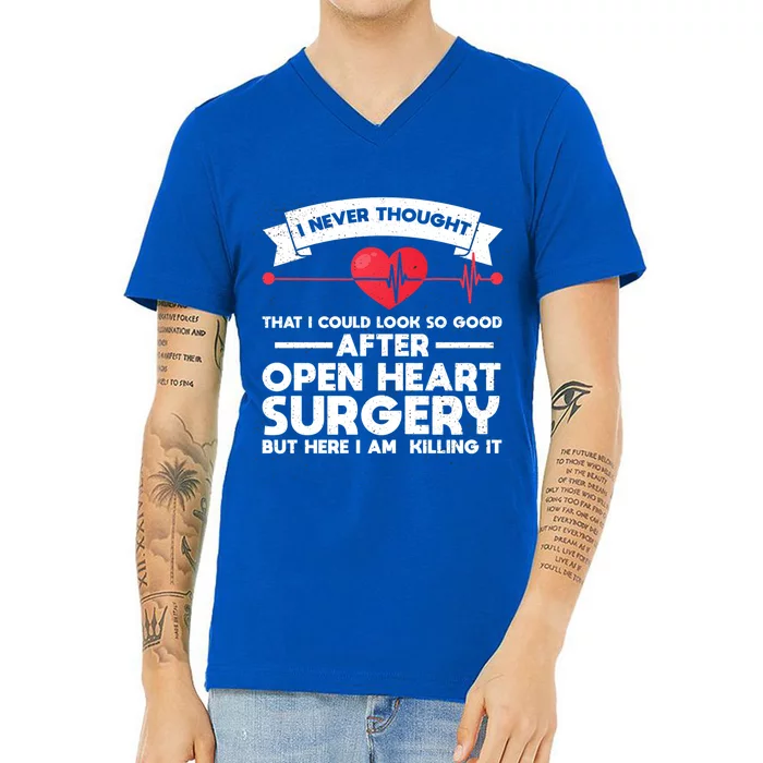 After Open Heart Surgery Open Heart Surgery Gift V-Neck T-Shirt