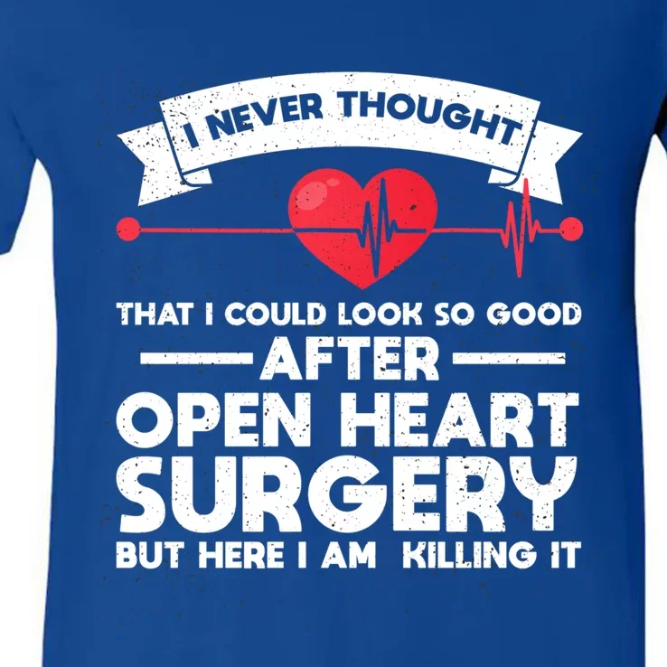 After Open Heart Surgery Open Heart Surgery Gift V-Neck T-Shirt