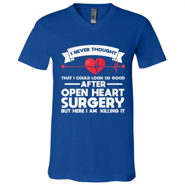 After Open Heart Surgery Open Heart Surgery Gift V-Neck T-Shirt