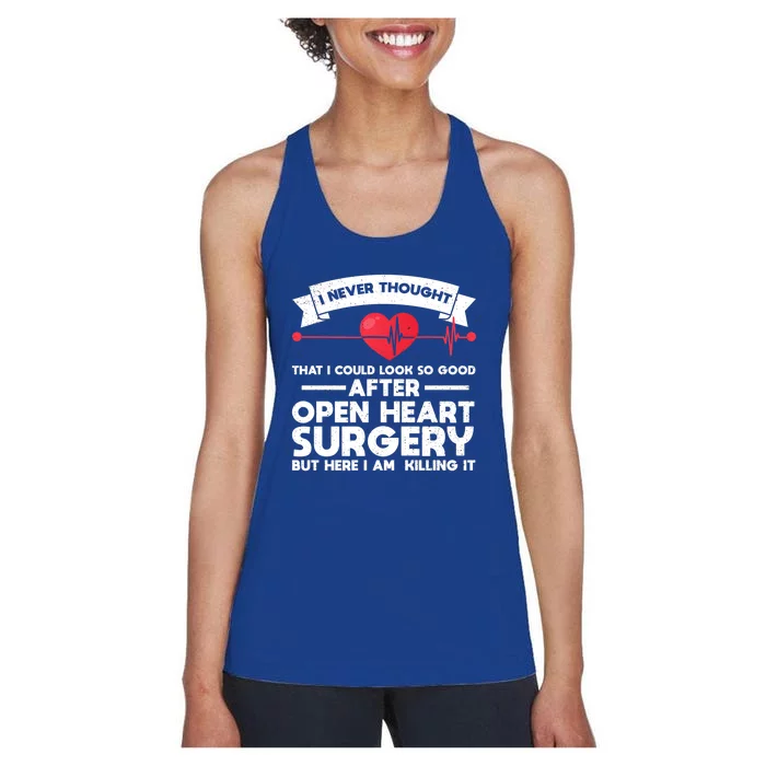 After Open Heart Surgery Open Heart Surgery Gift Women's Racerback Tank