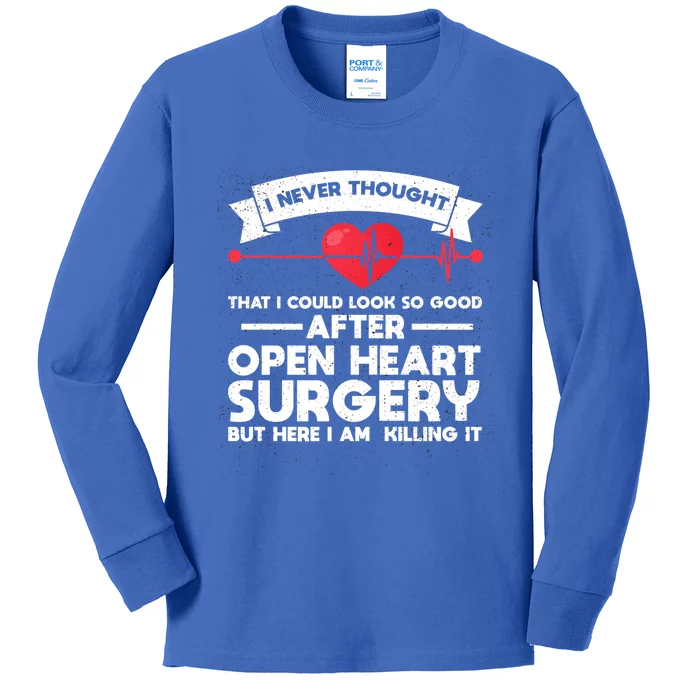 After Open Heart Surgery Open Heart Surgery Gift Kids Long Sleeve Shirt