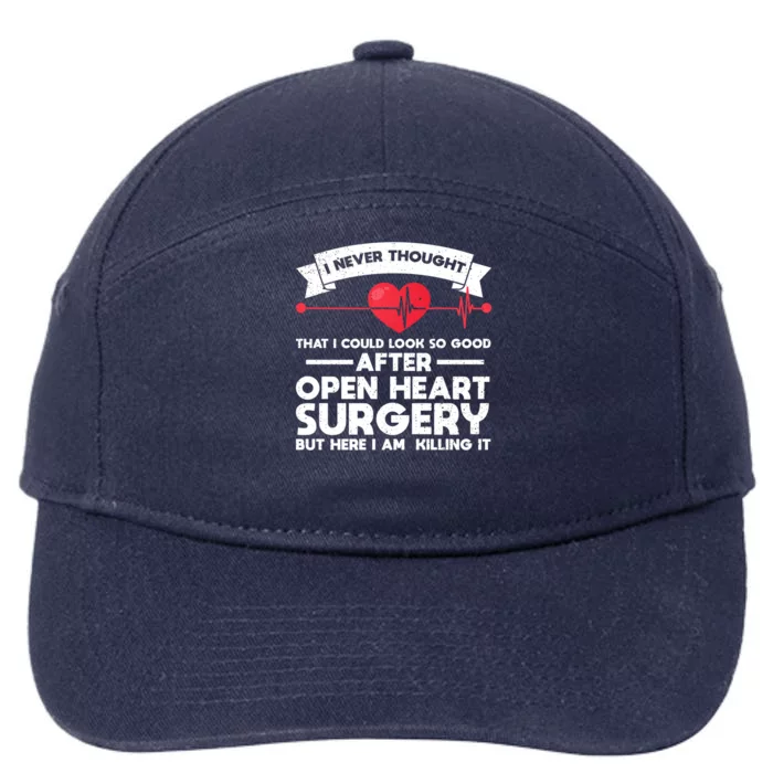 After Open Heart Surgery Open Heart Surgery Gift 7-Panel Snapback Hat