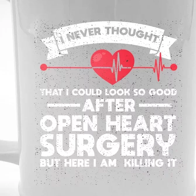 After Open Heart Surgery Open Heart Surgery Gift Front & Back Beer Stein