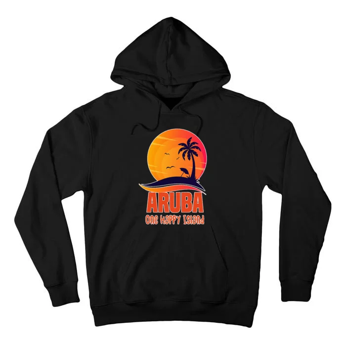 Aruba One Happy Island Beautiful Sunset Beach Tall Hoodie