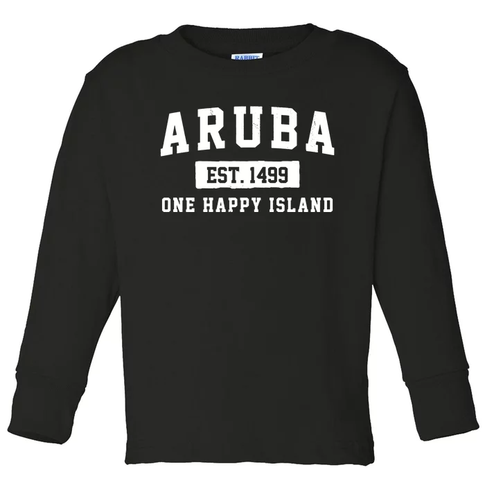 Aruba One Happy Island 1499 Vintage Toddler Long Sleeve Shirt