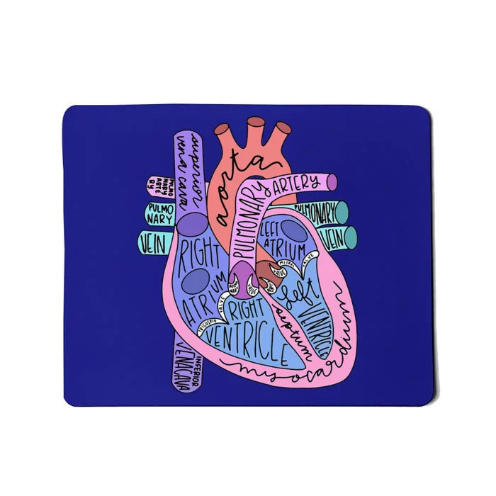 Anatomical Of Heart Cardiac Nurse Practioner Sonographer Mousepad