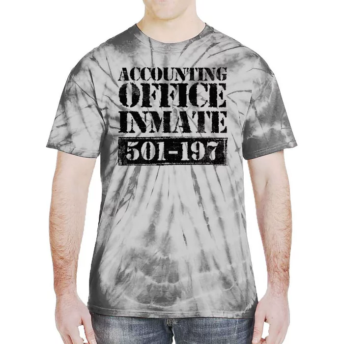 Accounting Office Inmate Jail Halloween Costume Accountant Tie-Dye T-Shirt