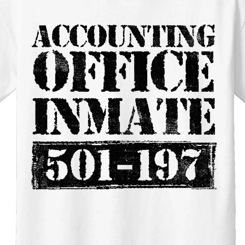 Accounting Office Inmate Jail Halloween Costume Accountant Kids T-Shirt