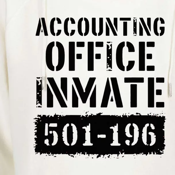 Accounting Office Inmate Costume Prison Accountant Womens Funnel Neck Pullover Hood