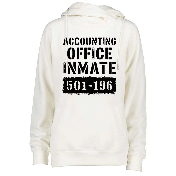 Accounting Office Inmate Costume Prison Accountant Womens Funnel Neck Pullover Hood