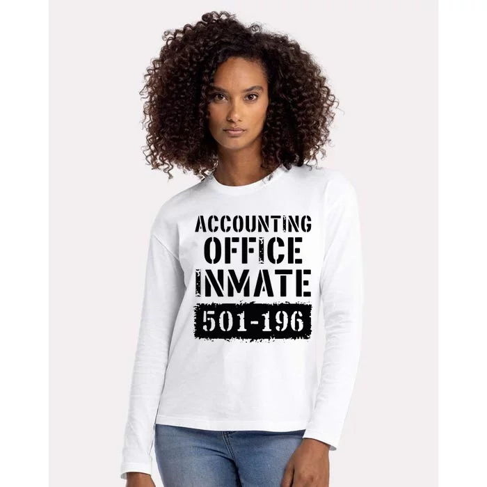 Accounting Office Inmate Costume Prison Accountant Womens Cotton Relaxed Long Sleeve T-Shirt