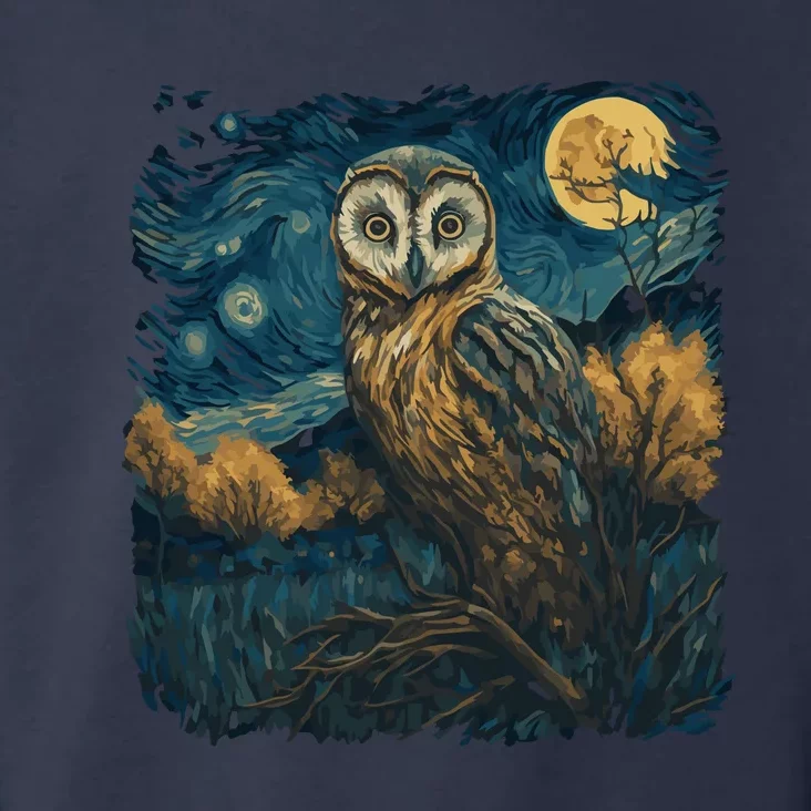 An Owl In The Night Forest Painting Toddler Hoodie