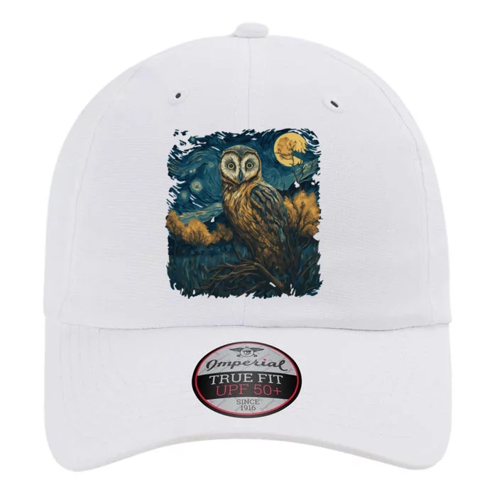 An Owl In The Night Forest Painting The Original Performance Cap