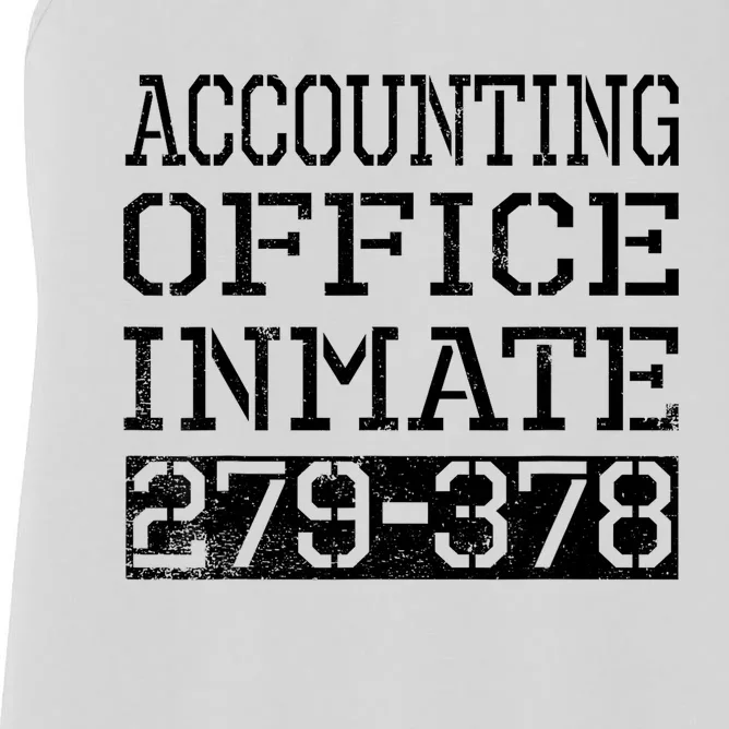 Accounting Office Inmate Novelty Prison Jail Halloween Women's Racerback Tank