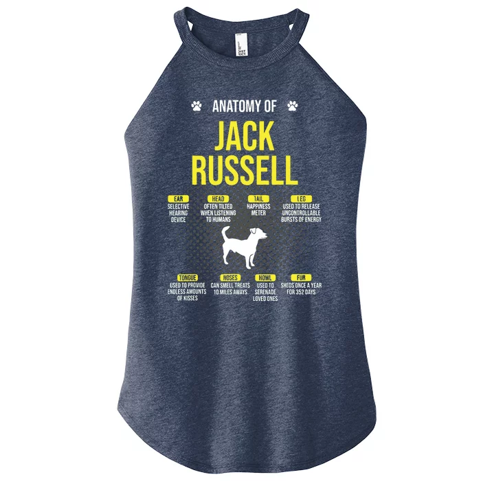 Anatomy Of Jack Russell Dog Lover Women’s Perfect Tri Rocker Tank