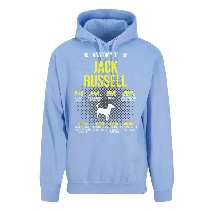 Anatomy Of Jack Russell Dog Lover Unisex Surf Hoodie