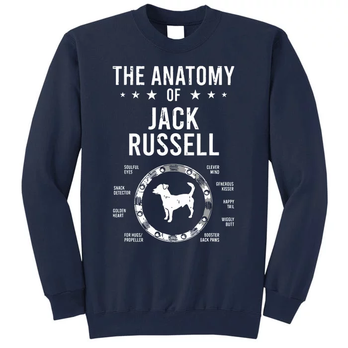 Anatomy Of Jack Russell Dog Lover Tall Sweatshirt