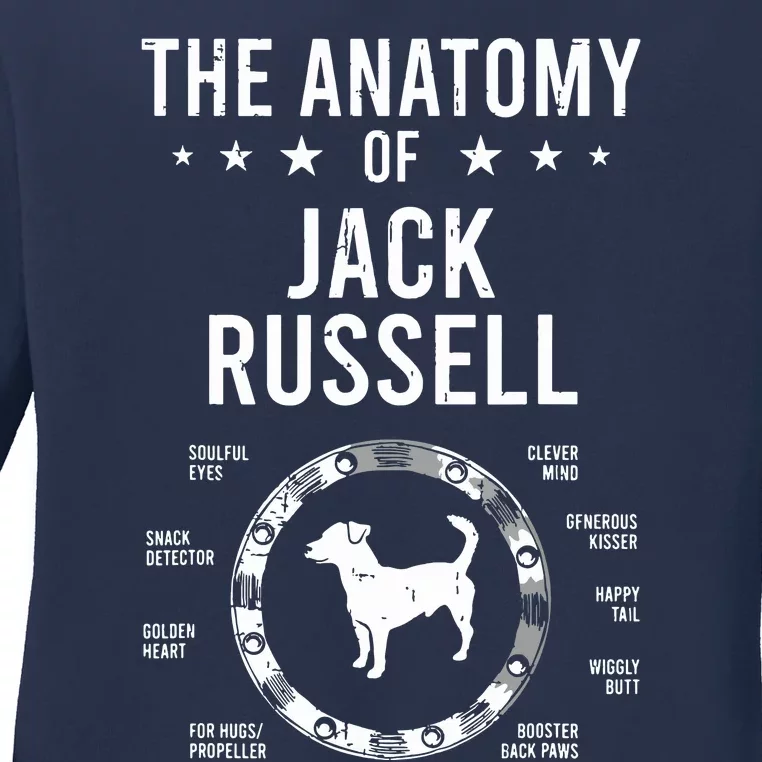 Anatomy Of Jack Russell Dog Lover Ladies Long Sleeve Shirt