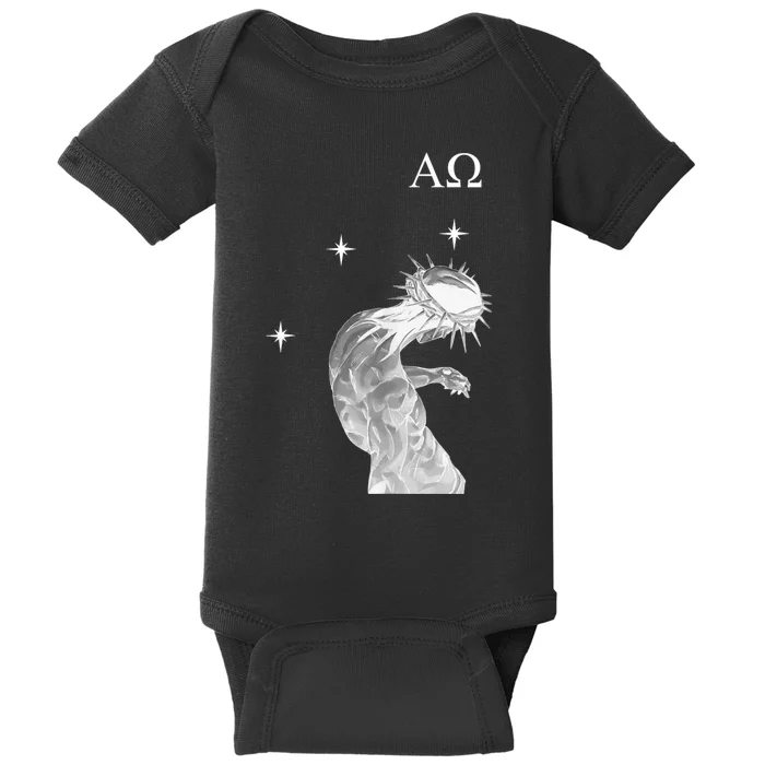 Alpha Omega Jesus Is King Seek Kingdom JoJo Baby Bodysuit