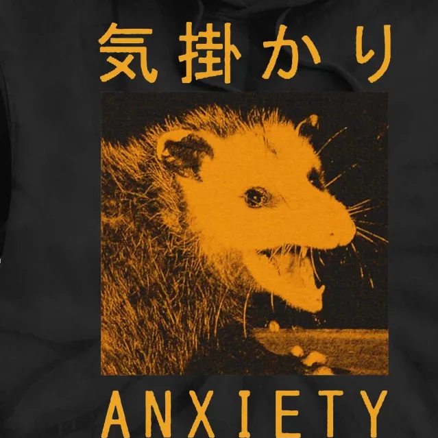 Anxiety Opossum Japanese Tie Dye Hoodie