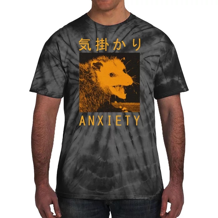 Anxiety Opossum Japanese Tie-Dye T-Shirt