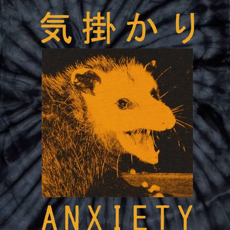 Anxiety Opossum Japanese Tie-Dye T-Shirt