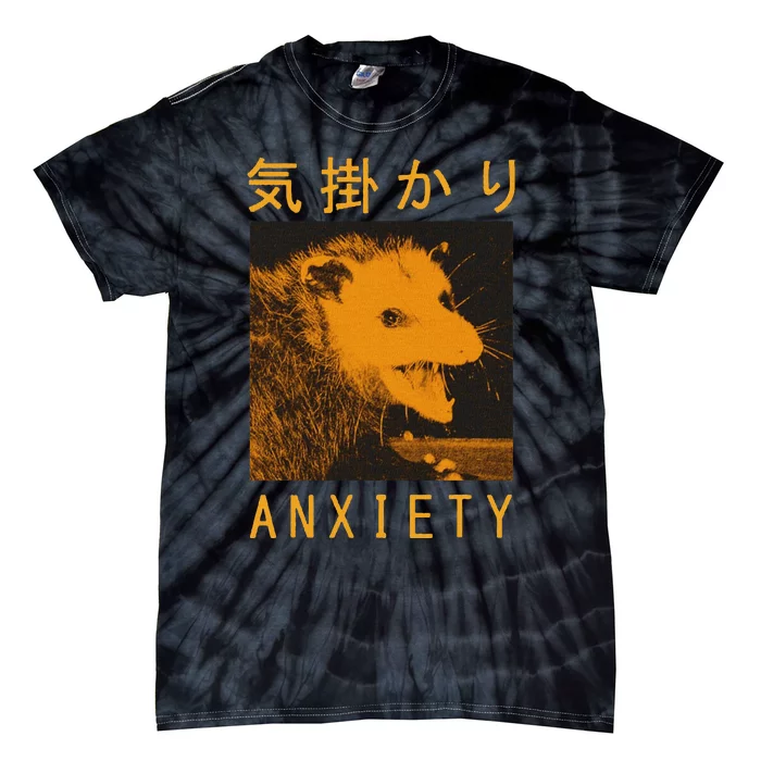 Anxiety Opossum Japanese Tie-Dye T-Shirt