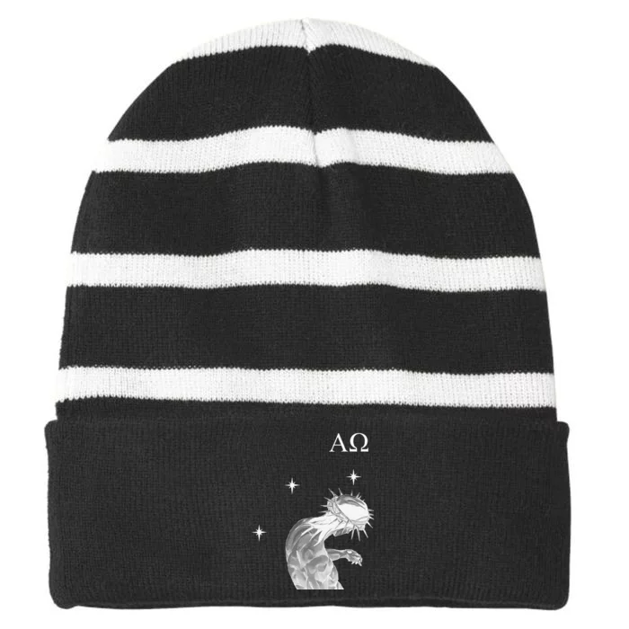 Alpha Omega Jesus Is King Seek Kingdom JoJo Striped Beanie with Solid Band