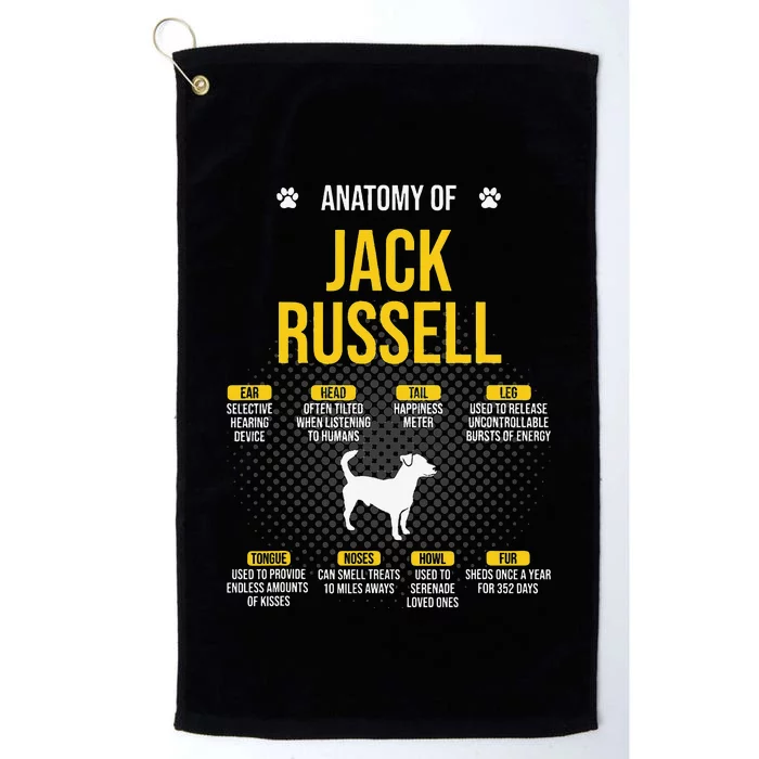 Anatomy Of Jack Russell Dog Lover Platinum Collection Golf Towel