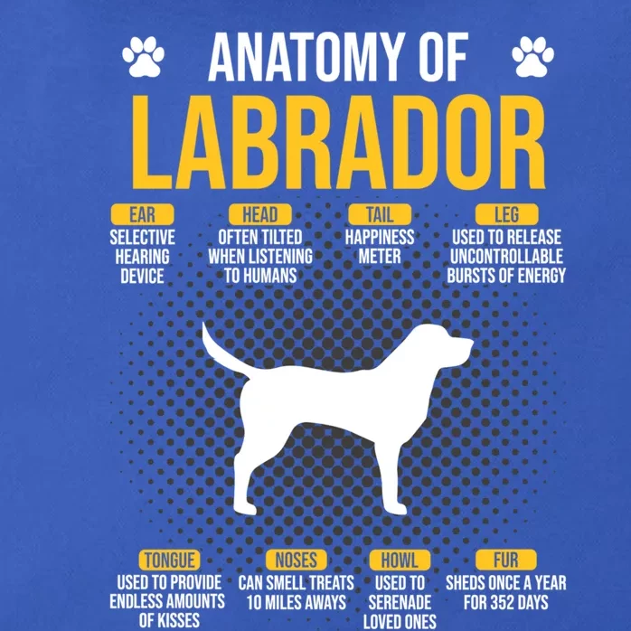 Anatomy Of Labrador Dog Lover Cool Gift Zip Tote Bag