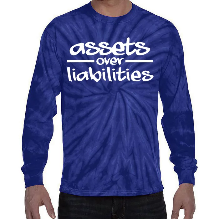 Assets Over Liabilities Accountant Tie-Dye Long Sleeve Shirt