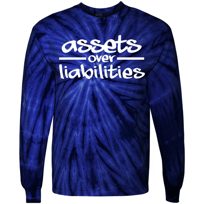 Assets Over Liabilities Accountant Tie-Dye Long Sleeve Shirt