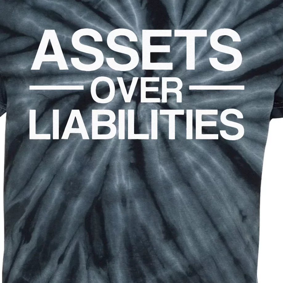 Assets Over Liabilities Accountant Kids Tie-Dye T-Shirt