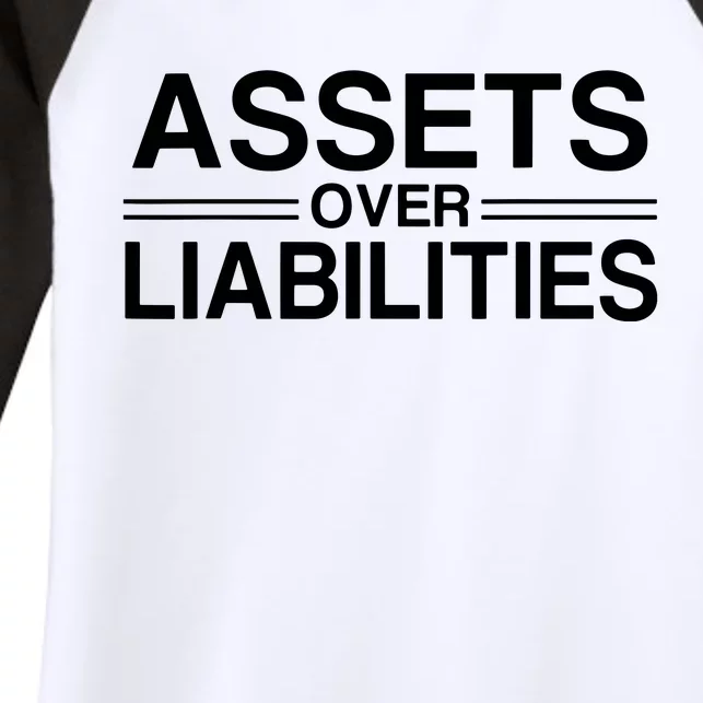 Assets Over Liabilities Accountant Women's Tri-Blend 3/4-Sleeve Raglan Shirt