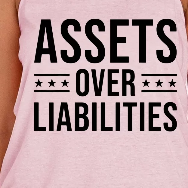 Assets Over Liabilities Women's Knotted Racerback Tank