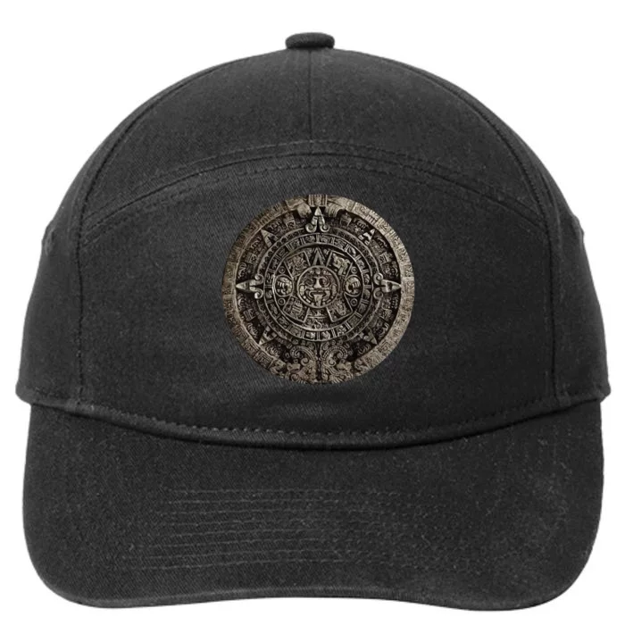 Aztec Or Mayan Calendar Maya 7-Panel Snapback Hat